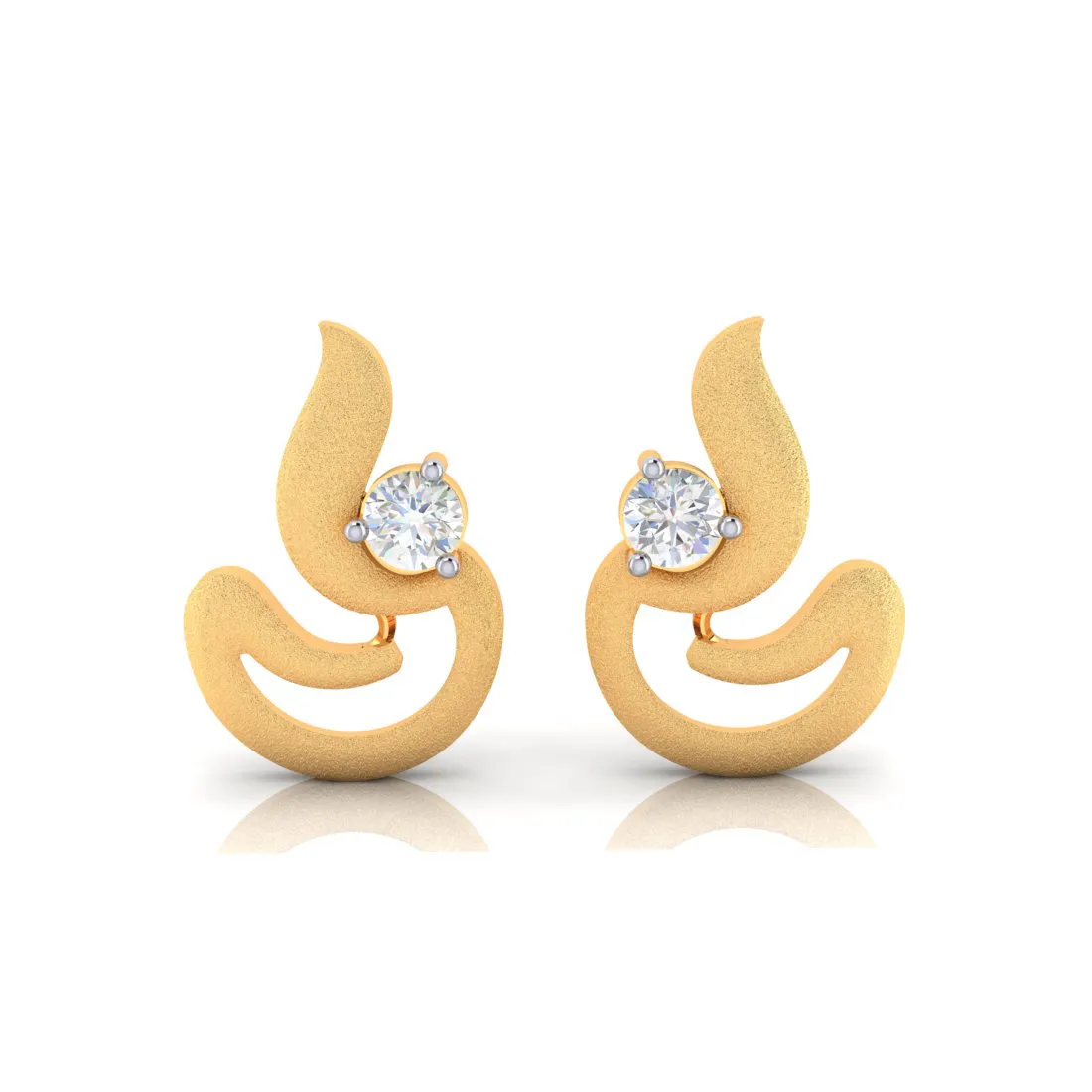 14k Dia Style 14k Gold And American Diamond Earnings