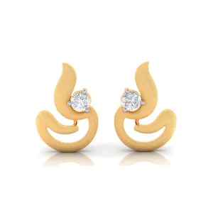 14k Dia Style 14k Gold And American Diamond Earnings