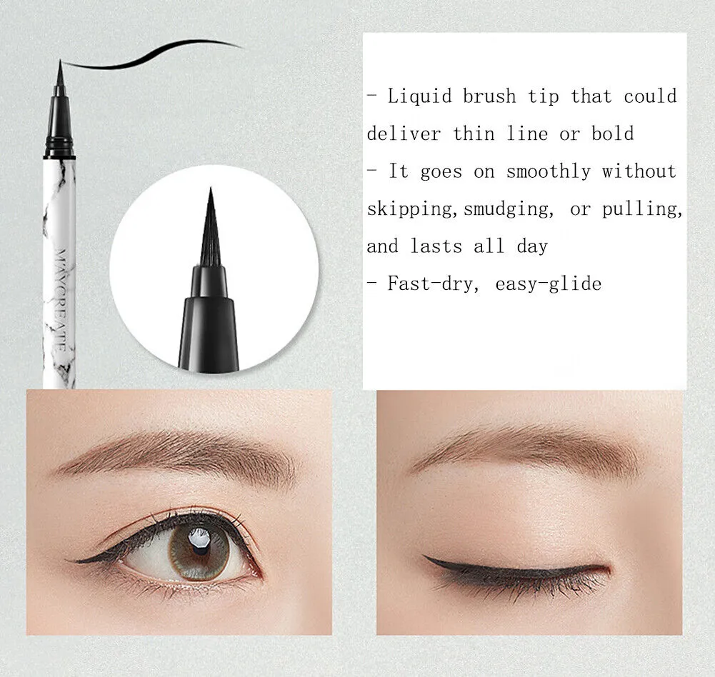 2 Pack Marble Cat Bold Eye Liquid Fast-dry Long-lasting Waterproof Eyeliner US