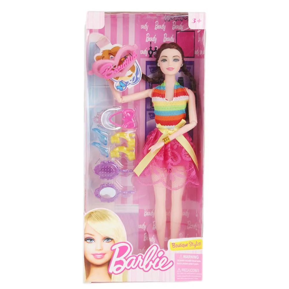 Barbie Doll With Accessories - Pink