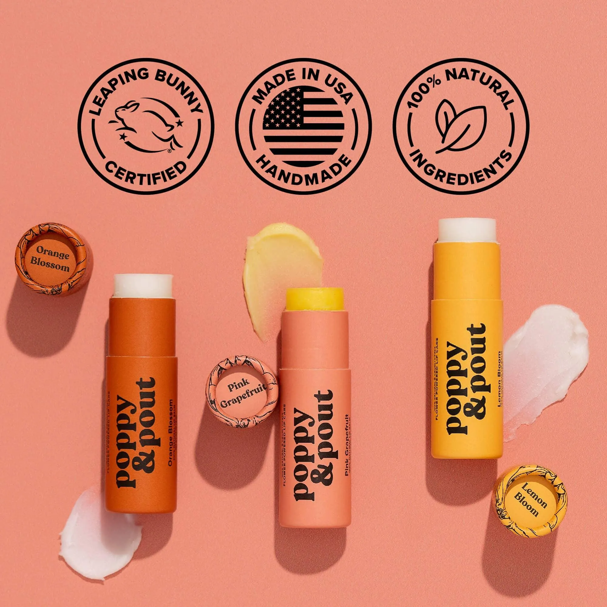 Cosmetic |Grapefruit Lip Balm | Poppy & Pout