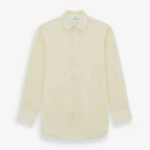 Cream Cotton Shirt with T&A Collar and 3-Button Cuffs