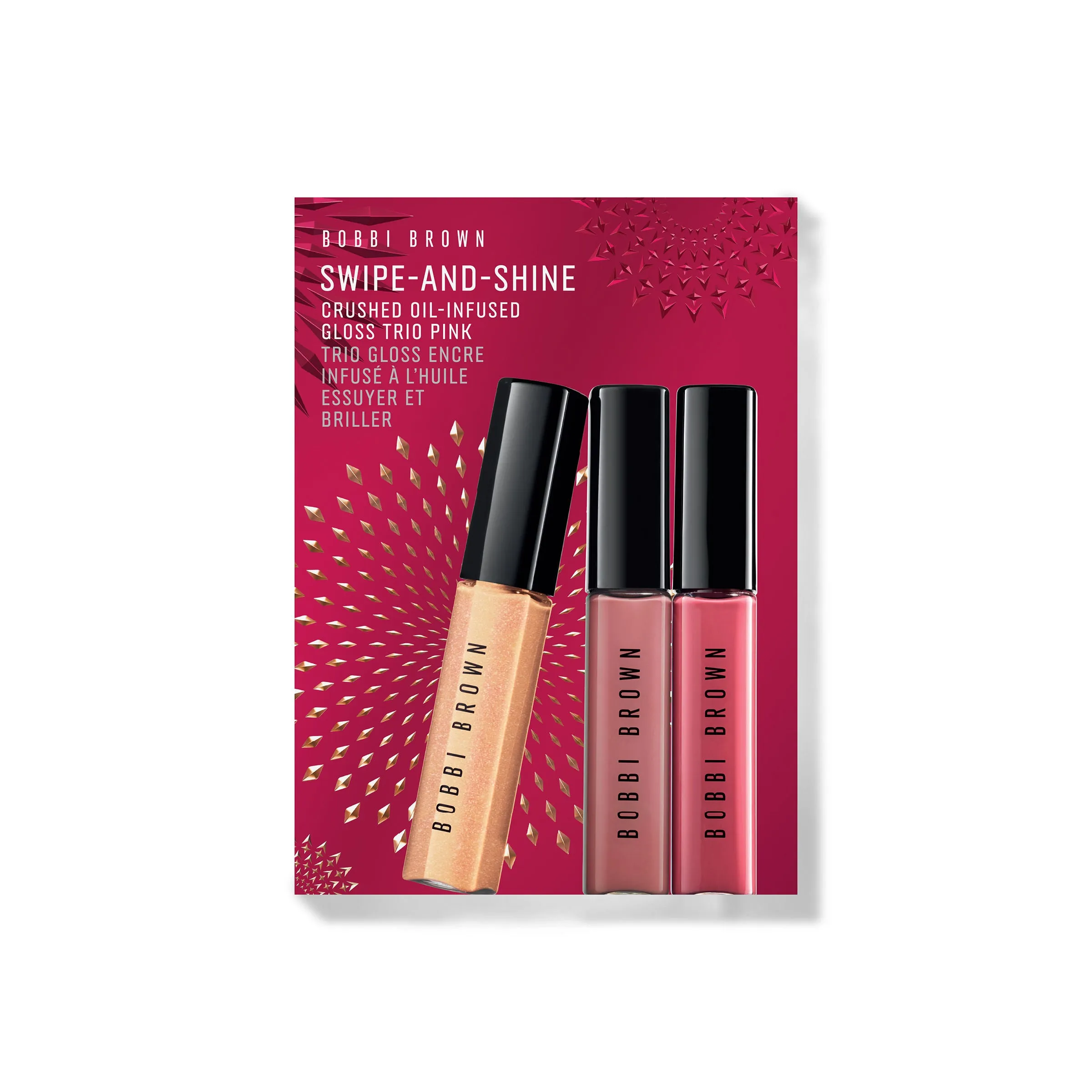 Crushed Oil-Infused Hydrating Lip Gloss Trio Set Pink (Limited Edition)