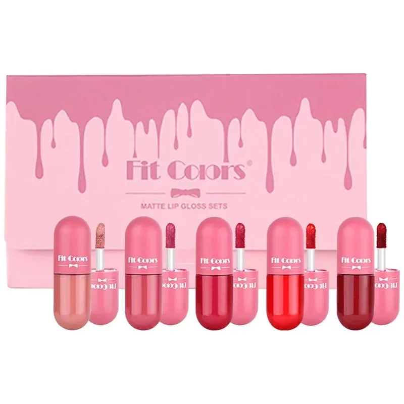 Fit Colors Matte Lip Gloss 5 Pcs Sets