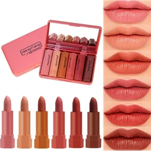 HENG FANG High Quality Makeup Nourishing Matte Organic Waterproof Lipstick Set. H138