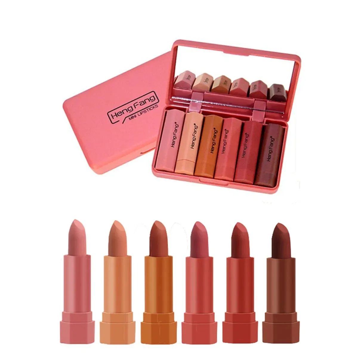 HENG FANG High Quality Makeup Nourishing Matte Organic Waterproof Lipstick Set. H138