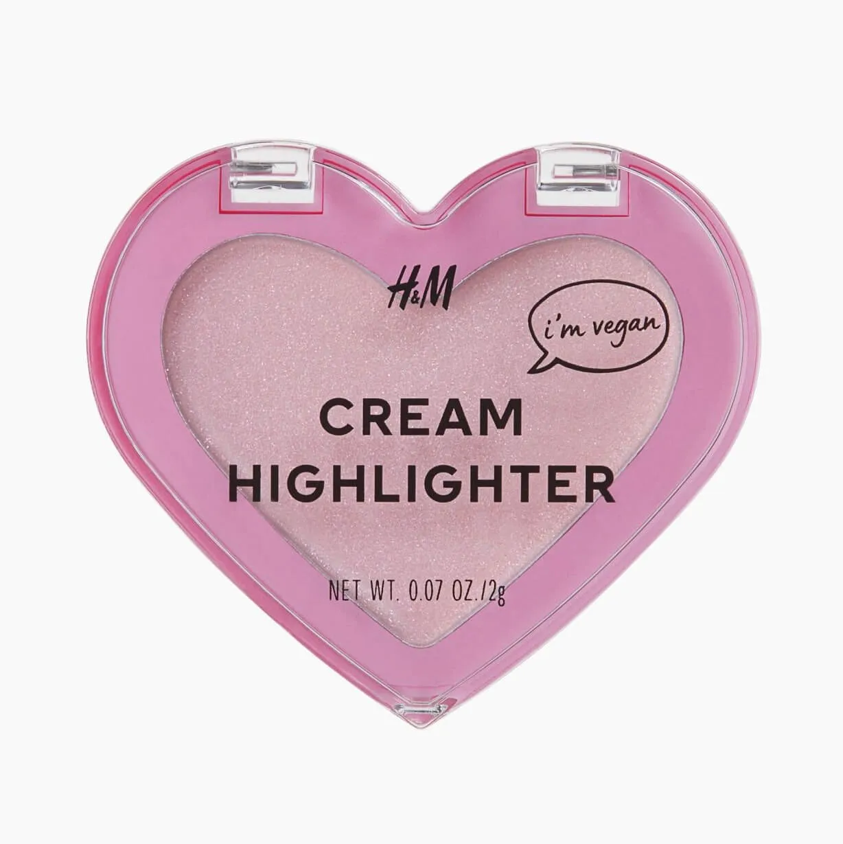 Highlighter H&M Heart-shaped Cream, shade Iridescent Pink