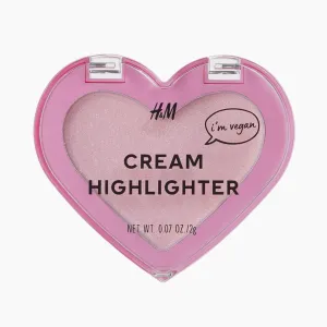 Highlighter H&M Heart-shaped Cream, shade Iridescent Pink