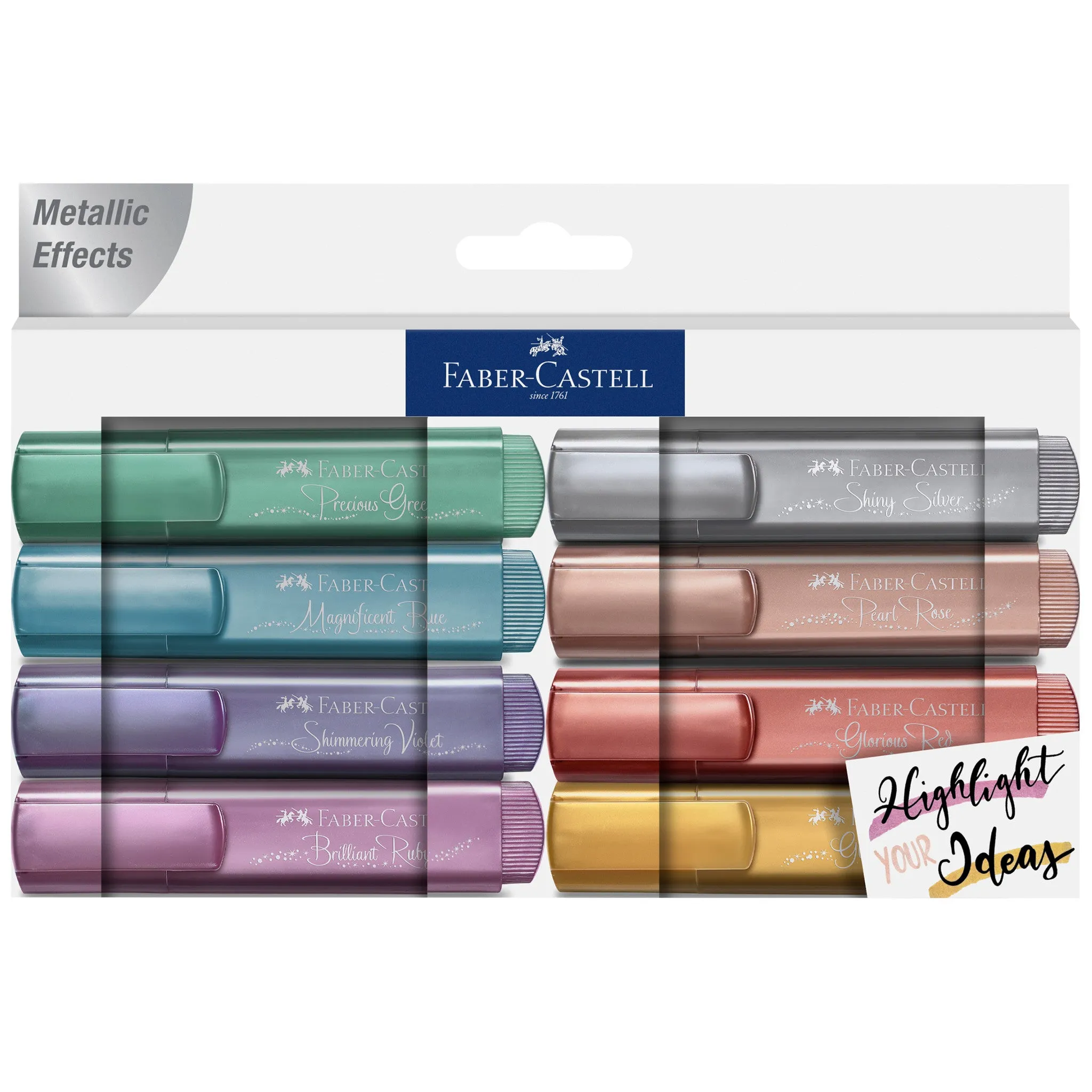 Highlighters, Metallic Colors - Box of 8 - #154625