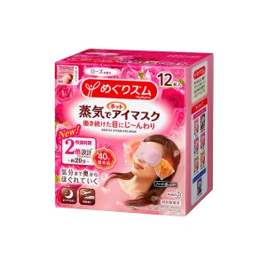 Kao Megurhythm Hot Steam Eye Mask Rose 12 Sheets