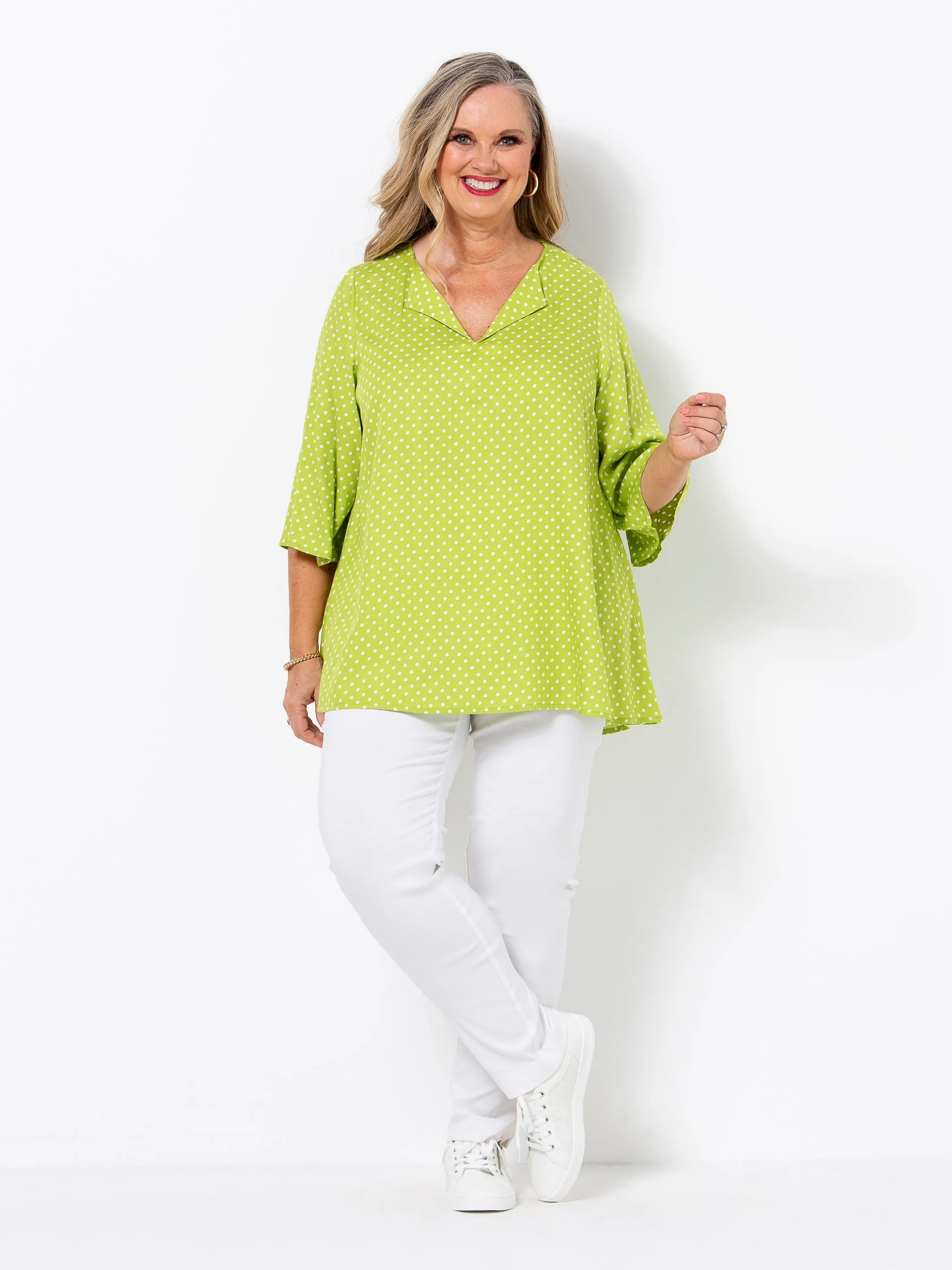 Lime Spot Top