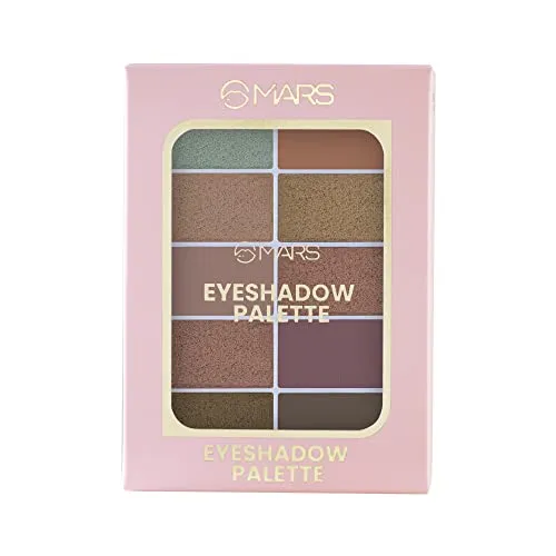 MARS Shimmer and Matte Eyeshadow Palette | 10 Highly Pigmented & Blendable Shades (10.0 gm) (SHADE-01)