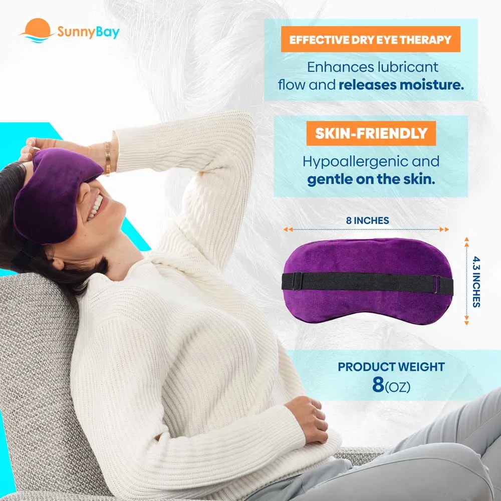 Microwavable Eye Mask Eye Pillow, Dry Eye Heat Therapy, Purple