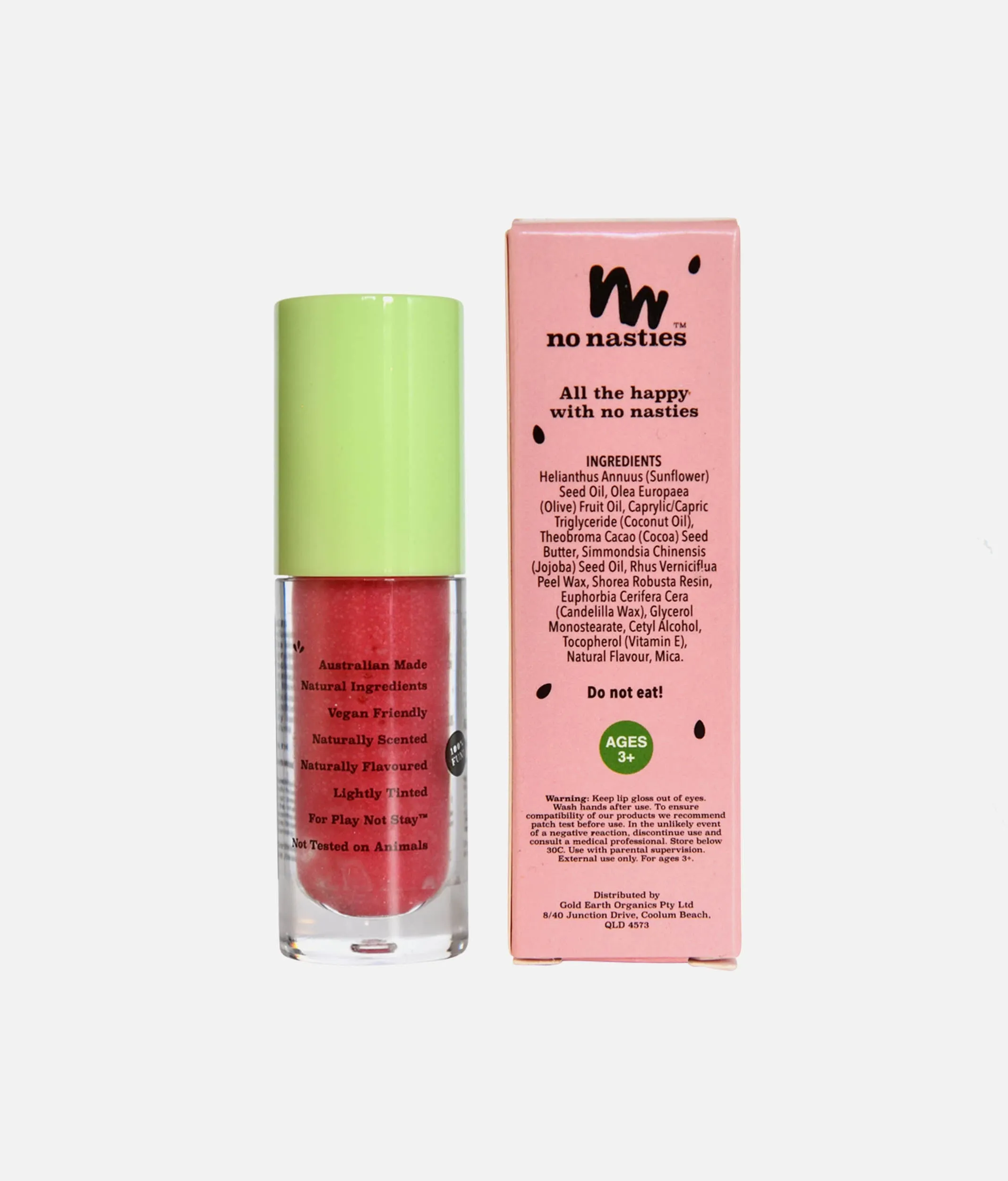 Natural Lip Gloss Wand, Flavoured