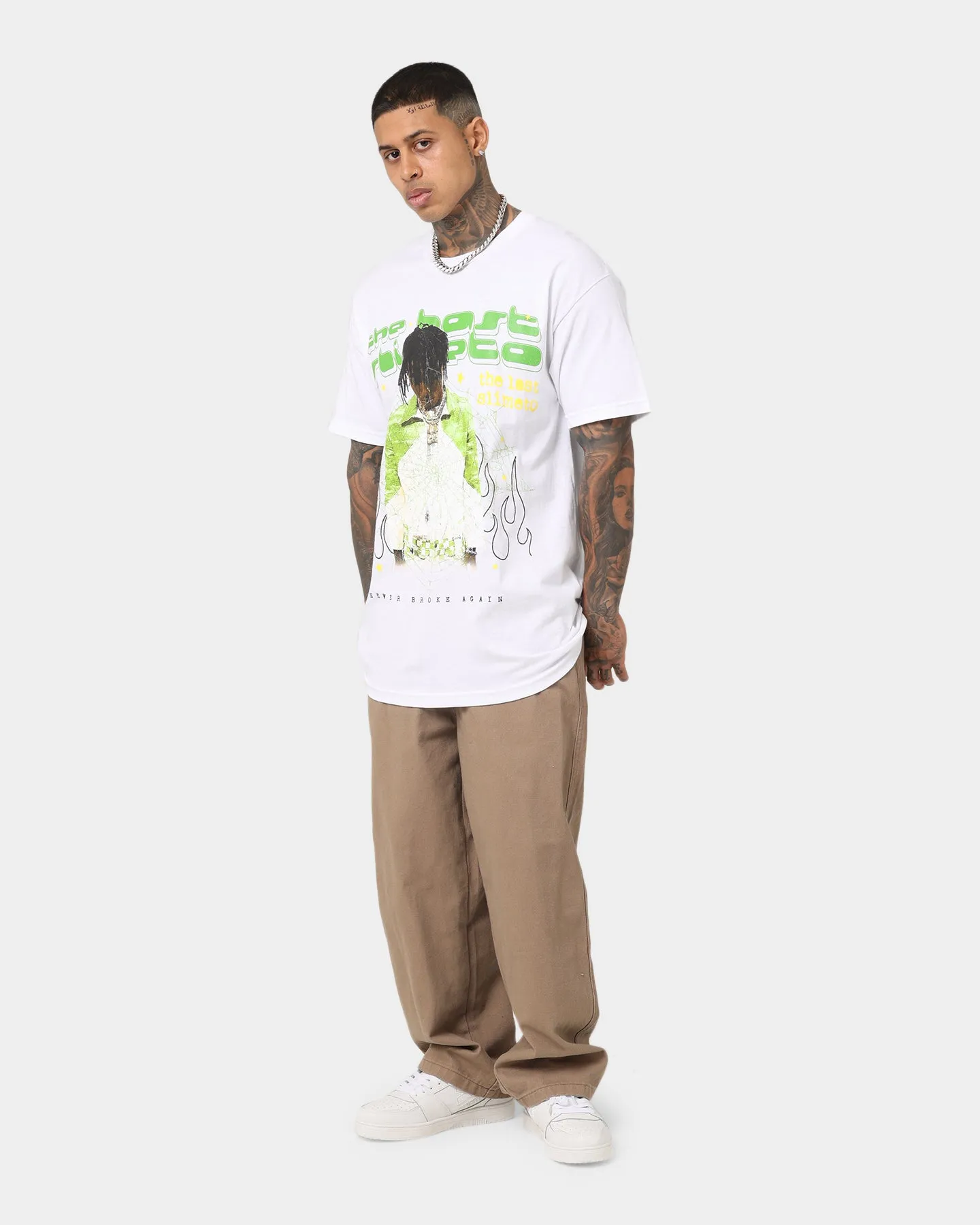 NBA Youngboy Lime Spider T-Shirt White