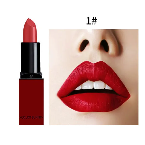 New Fashion Matte Lips Make Up 10 Color Brand Pigment Long Lasting Red Nude Velvet Waterproof 2017 New Matte Lipsticks Coametics