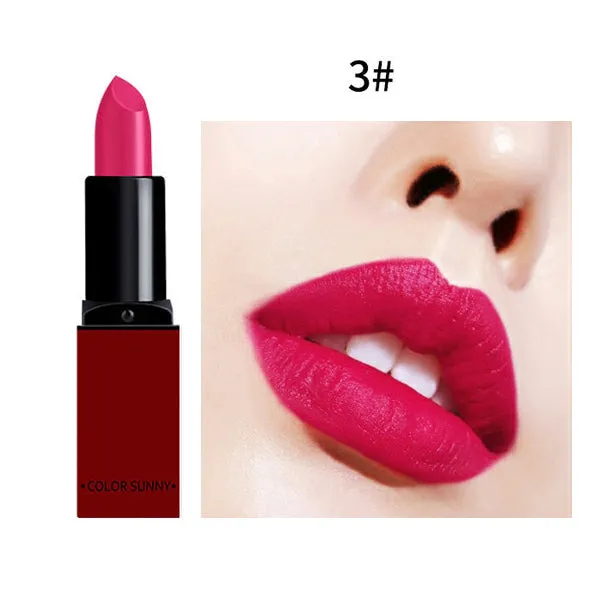 New Fashion Matte Lips Make Up 10 Color Brand Pigment Long Lasting Red Nude Velvet Waterproof 2017 New Matte Lipsticks Coametics