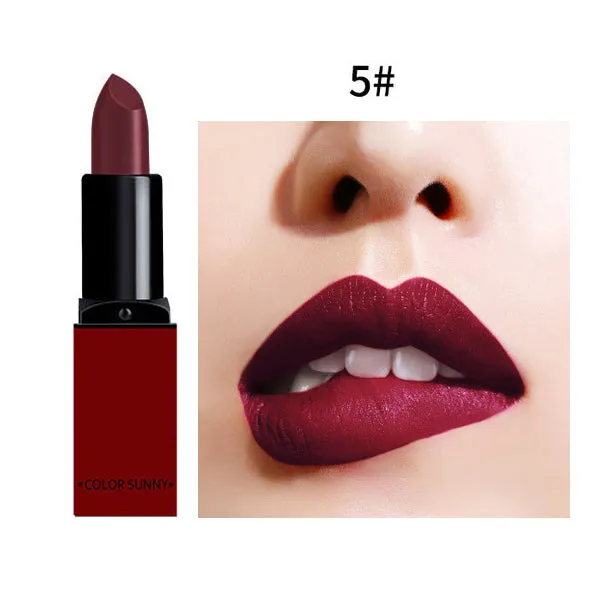 New Fashion Matte Lips Make Up 10 Color Brand Pigment Long Lasting Red Nude Velvet Waterproof 2017 New Matte Lipsticks Coametics