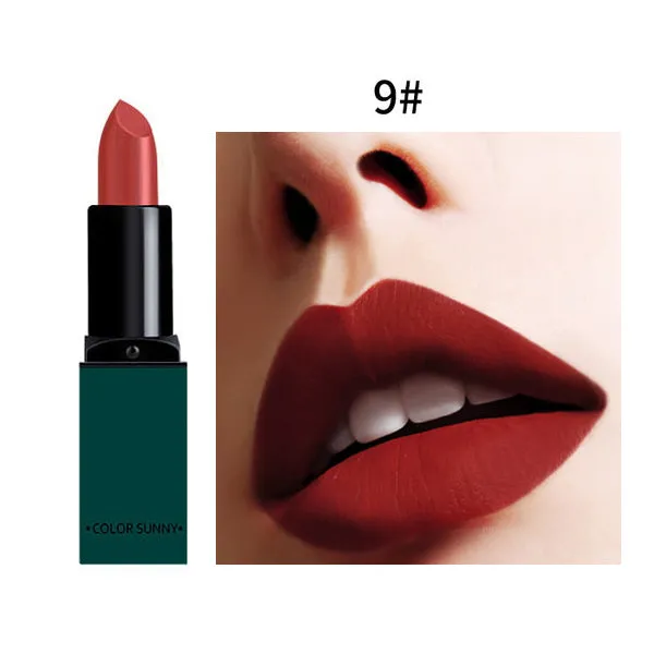 New Fashion Matte Lips Make Up 10 Color Brand Pigment Long Lasting Red Nude Velvet Waterproof 2017 New Matte Lipsticks Coametics