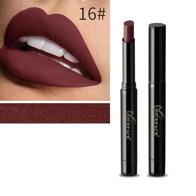 NICEFACE 16 Color Lipstick Pencil Cosmetics Matte Lips Pigment Nude Lip Stick Long Lasting Velvet Lipsticks Pen Makeup #268637