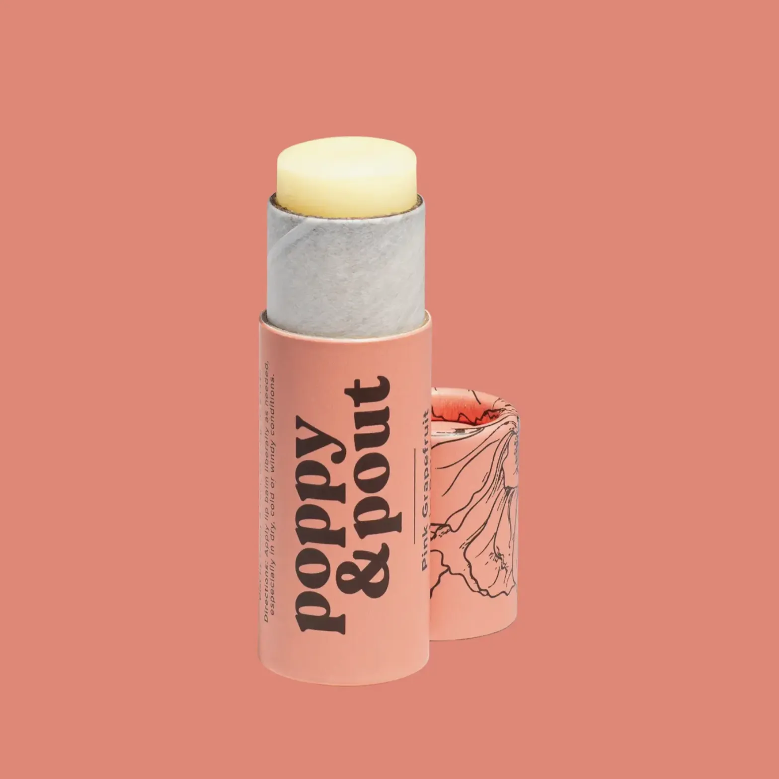 Poppy   Pout Lip Balm - Pink Grapefruit