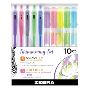 SARASA Clip & KIRARICH Shimmering Set Assorted 10pk