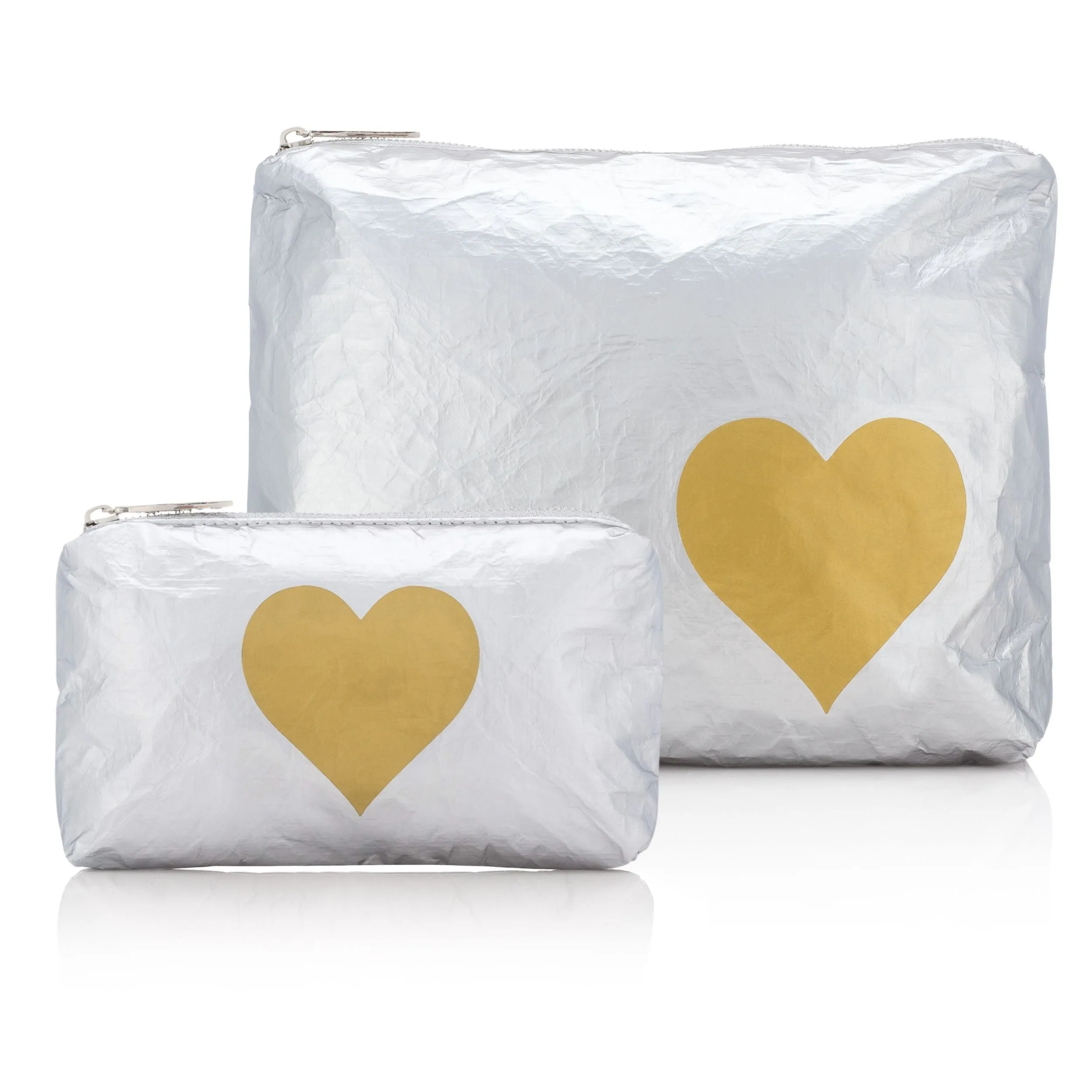 Set of Two - Organizational Packs - Silver with Gold Heart