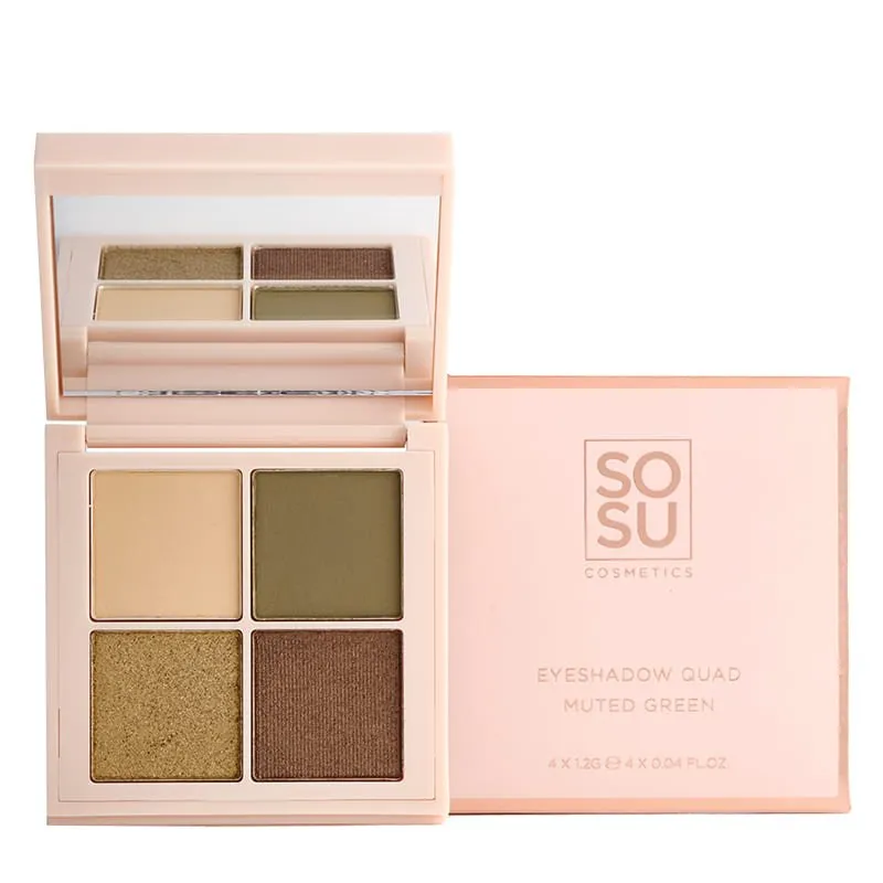 SOSU Cosmetics Muted Green Eyeshadow Quad Discontinued