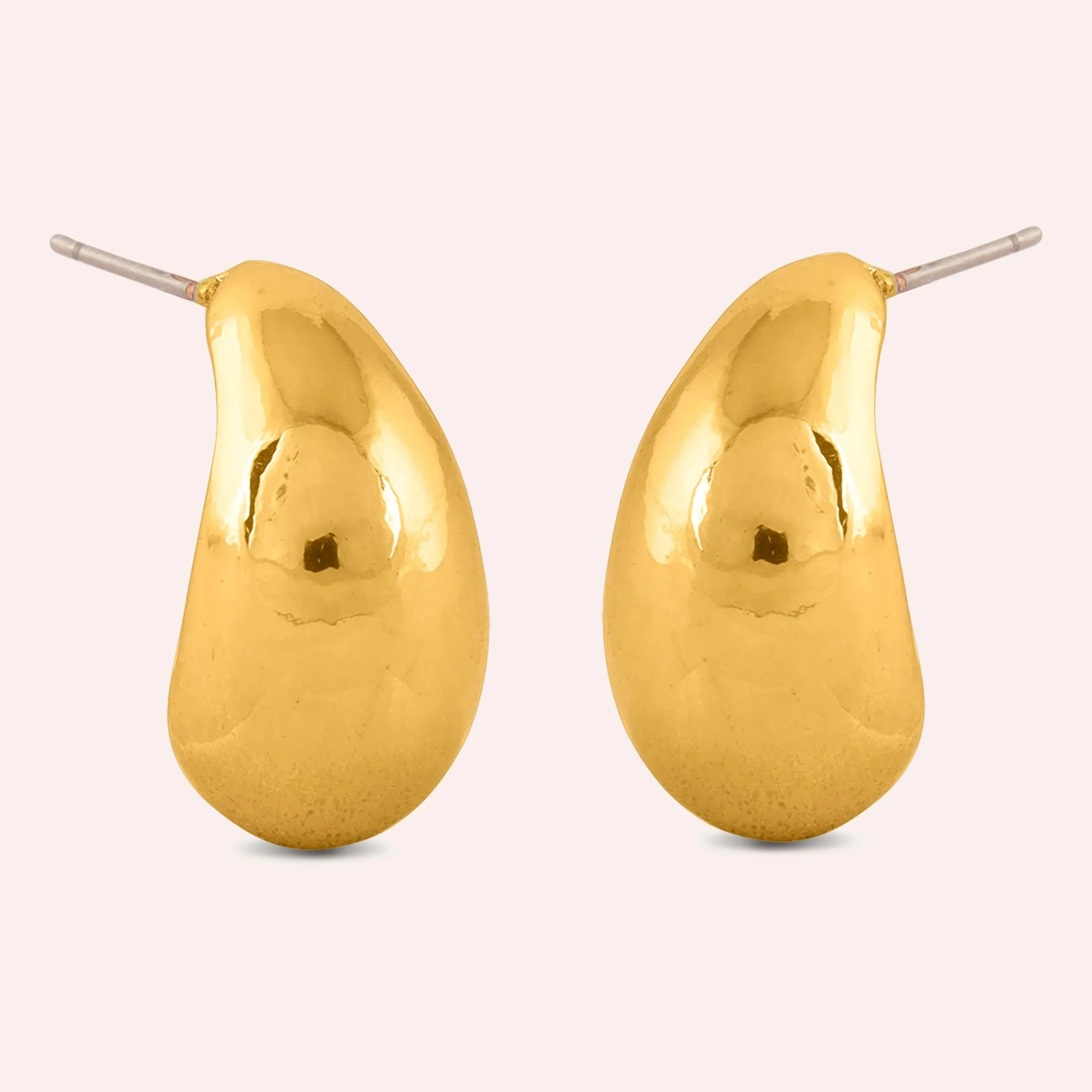 TFC Pompom Huggie Gold Plated Stud Earrings