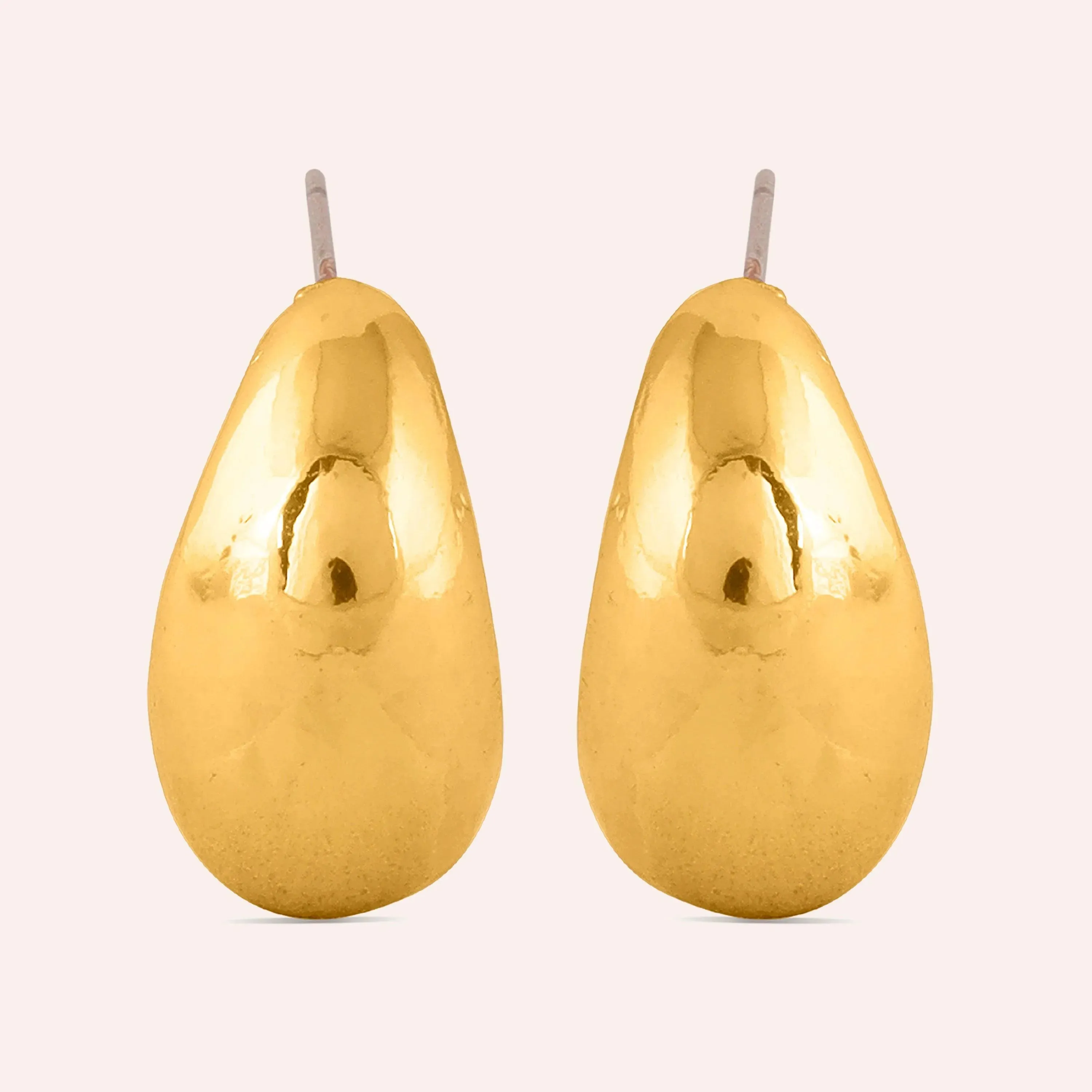 TFC Pompom Huggie Gold Plated Stud Earrings