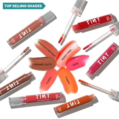 Tint Cosmetics 10ml Rose Gold Lipgloss, Non Sticky, Hydrating, Light Weight, Long Lasting, High Shine & Soft Natural Liquid Lip Gloss For Girls & Women (Pixie Dust)