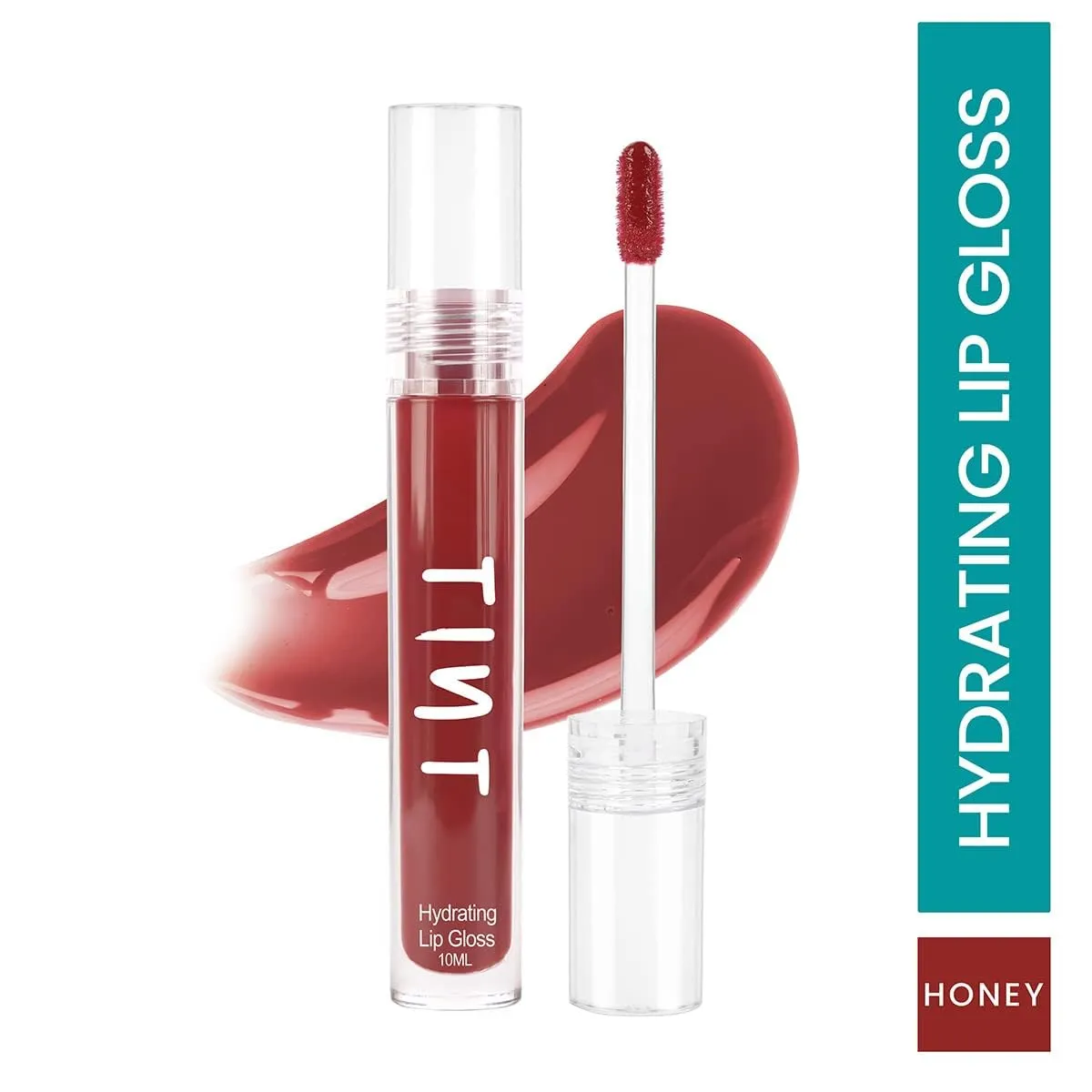 Tint Cosmetics 10ml Set of 2 Lipgloss, Red & Deep Wine, Non Sticky, Hydrating, Light Weight, Long Lasting, High Shine & Soft Natural Liquid Lip Gloss For Girl & Women (Honey & Vino)