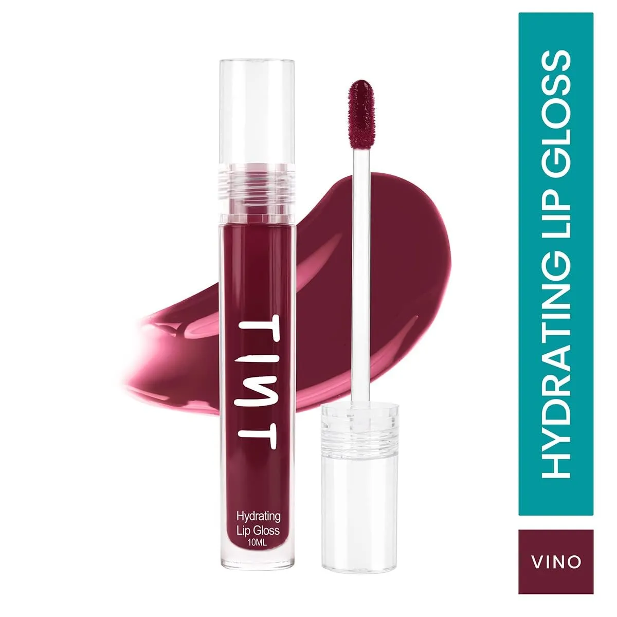 Tint Cosmetics 10ml Set of 2 Lipgloss, Red & Deep Wine, Non Sticky, Hydrating, Light Weight, Long Lasting, High Shine & Soft Natural Liquid Lip Gloss For Girl & Women (Honey & Vino)