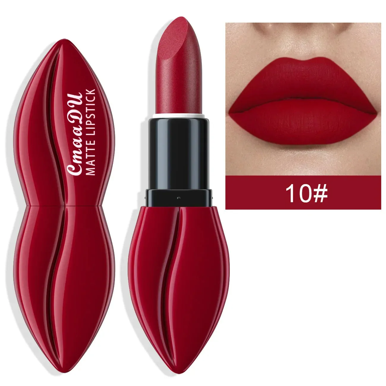 Toleet-Christmas/Thanksgiving Gift Winter Makeup Ideas 10 Colors Waterproof Big Mouth Nude Matte Lipsticks Long Lasting Lip Stick Not Fading Sexy Red Velvet Lipsticks Makeup Cosmetic