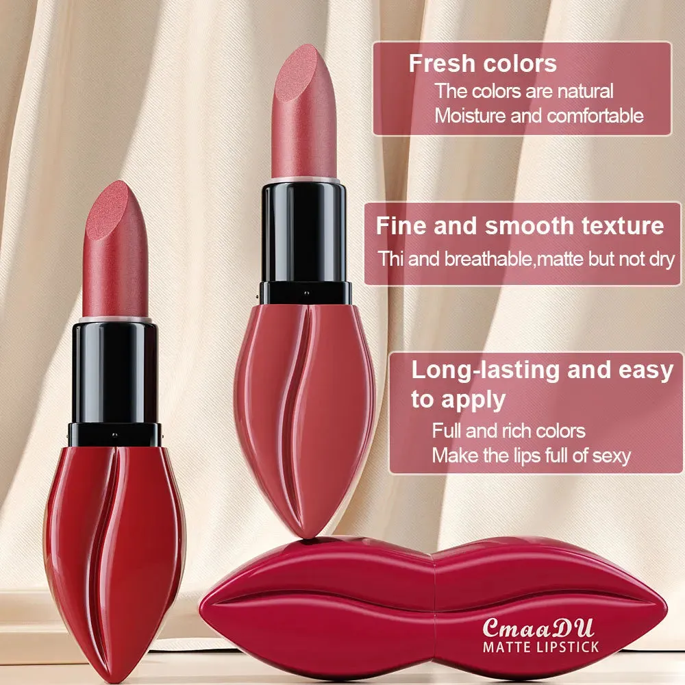 Toleet-Christmas/Thanksgiving Gift Winter Makeup Ideas 10 Colors Waterproof Big Mouth Nude Matte Lipsticks Long Lasting Lip Stick Not Fading Sexy Red Velvet Lipsticks Makeup Cosmetic