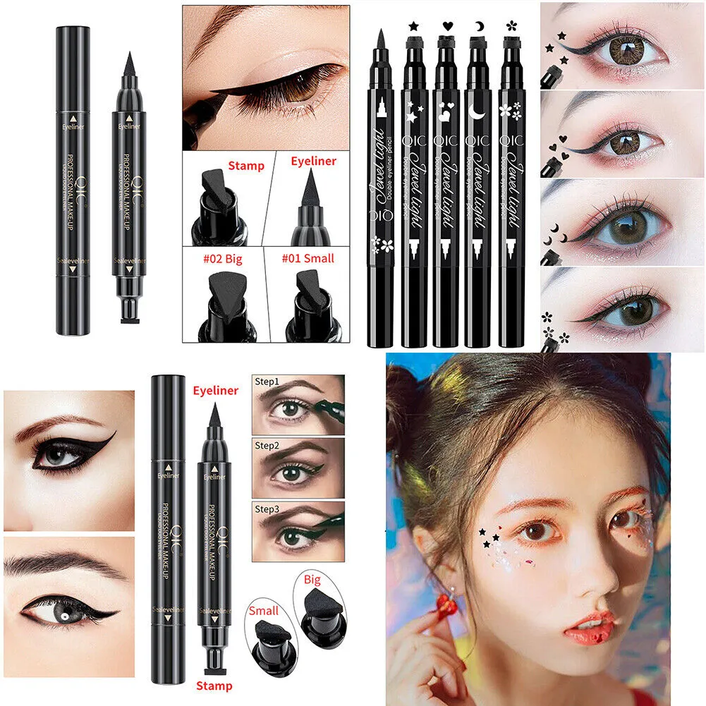 US Winged Eyeliner Stamp Waterproof Long Lasting Liquid Eye Pen Makeup Tool Kit